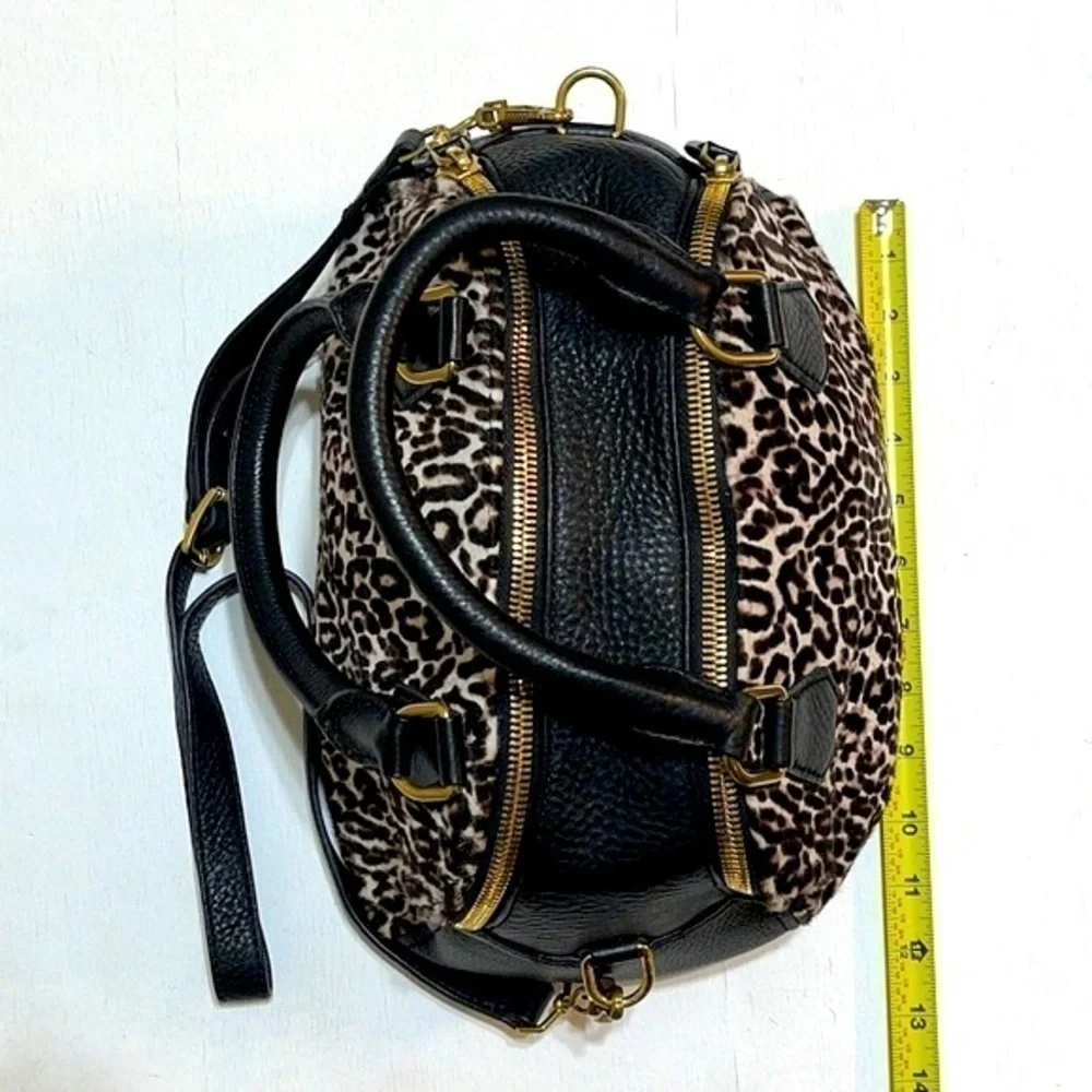 NWOT J. Crew Bienniel Medium Satchel Calf Hair Leopard